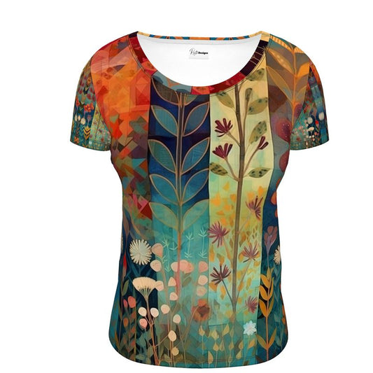 Impressionist Garden Ladies Scoop Neck T-Shirt