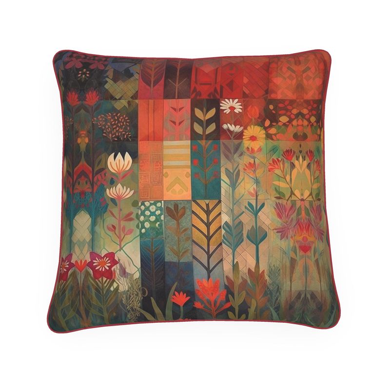 Warm Reds Herbarium Cushions