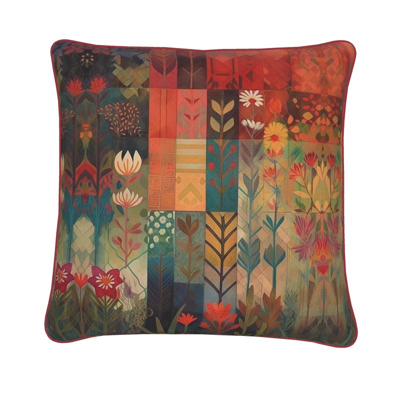 Warm Reds Herbarium Cushions