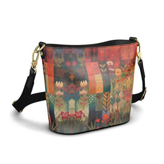 Warm Reds Herbarium Penzance Large Leather Tote