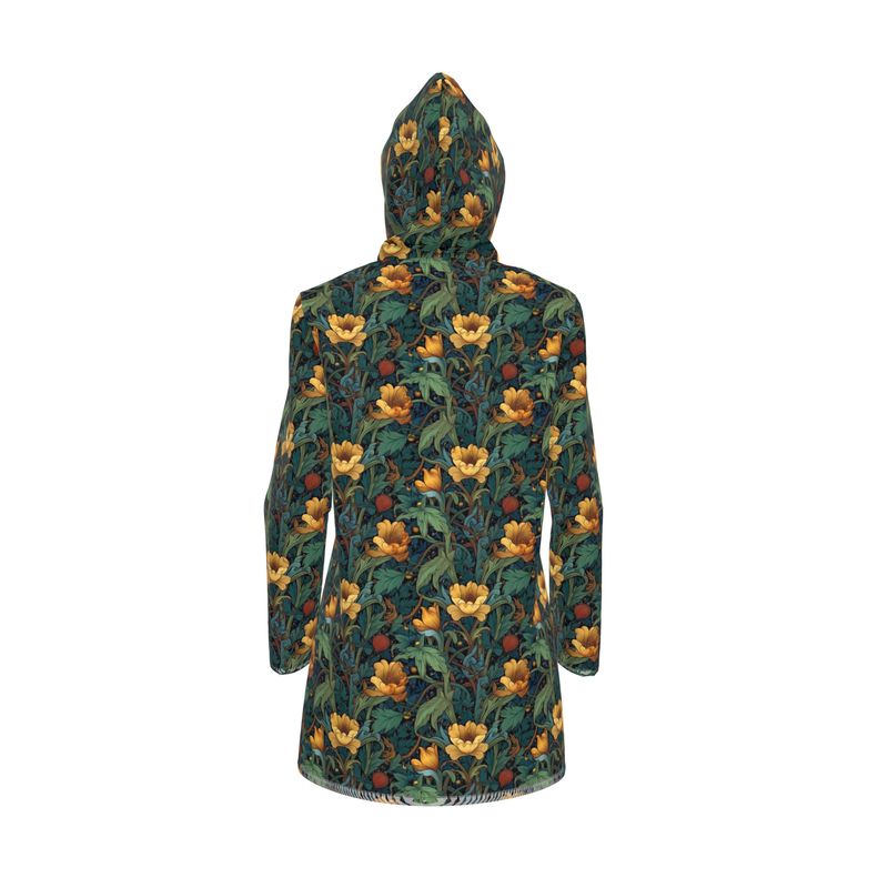 Golden Trumpets Womens Hooded Rain Mac