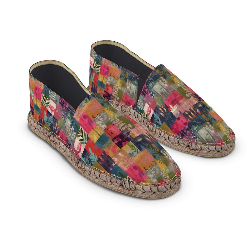 Pink Patchwork Espadrilles