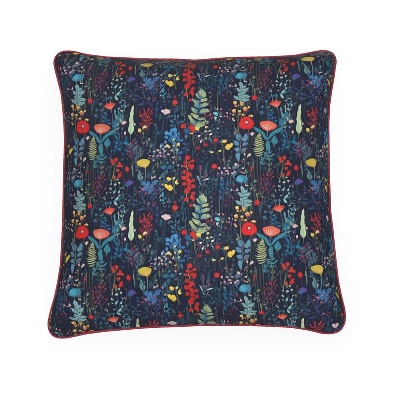 Navy Meadow Cushions