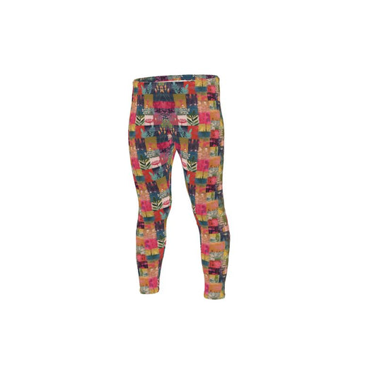 Pink Patchwork Girls Leggings