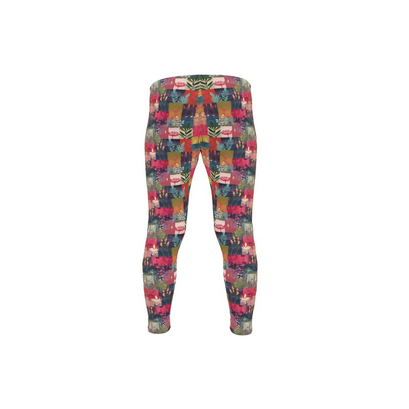 Pink Patchwork Girls Leggings