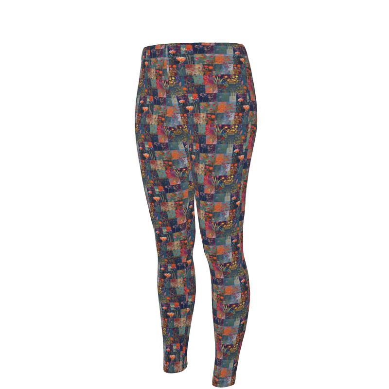 Patchwork Delight Tapestry High Waisted Leggings