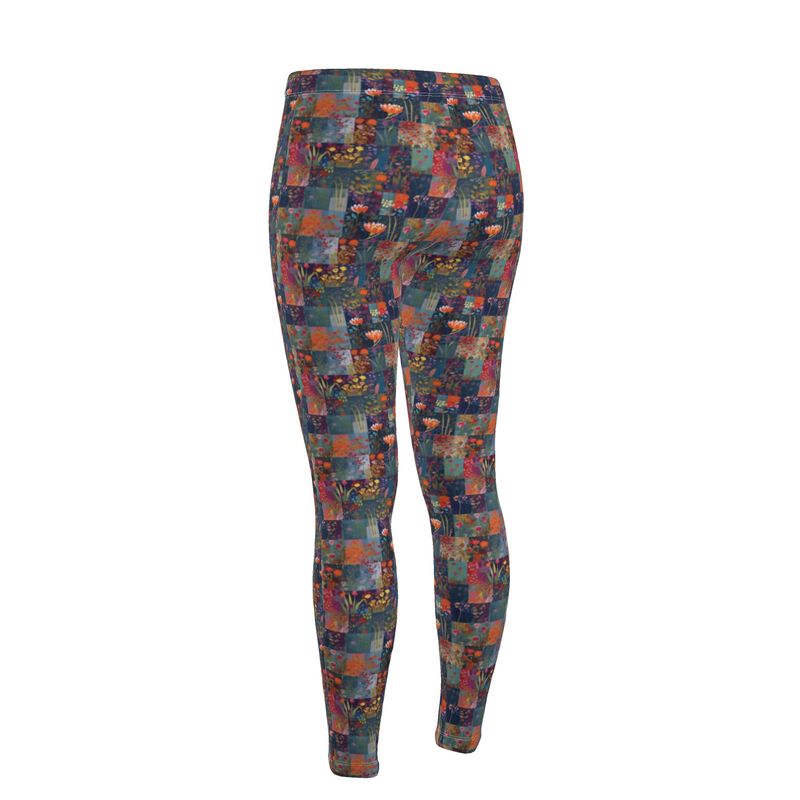 Patchwork Delight Tapestry High Waisted Leggings