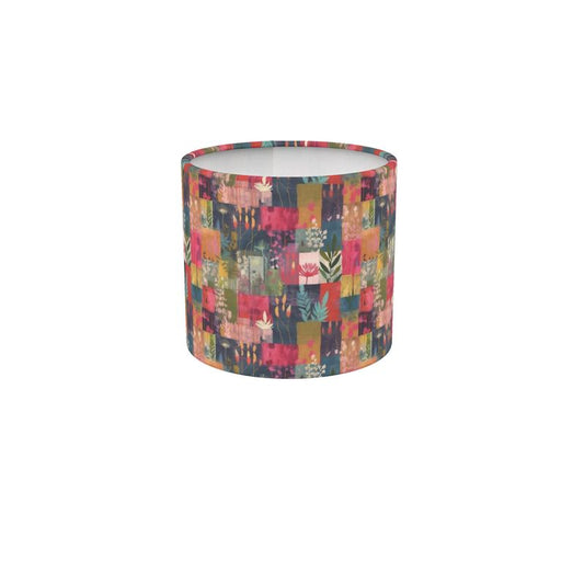 Pink Patchwork Drum Lamp Shade