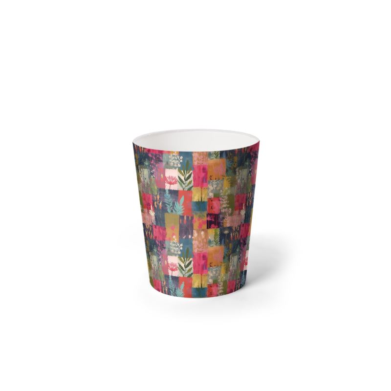 Pink Patchwork Waste Paper Bin