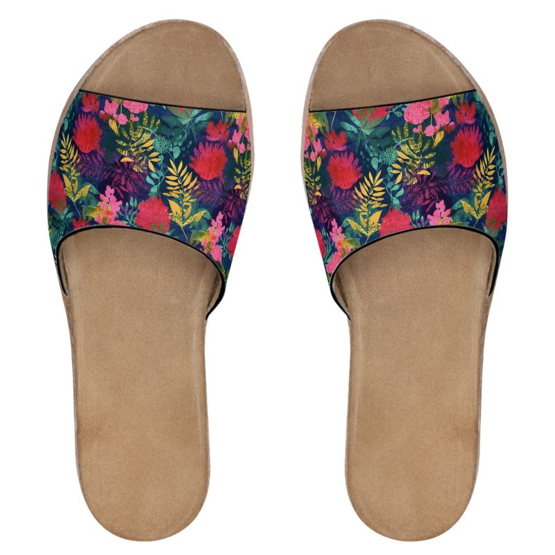 Botanic Gelli Burst Womens Leather Sliders