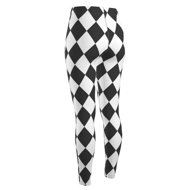 Monochrome Harlequin High Waisted Leggings