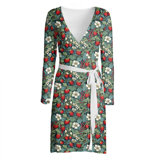 Strawberry Patch Wrap Dress