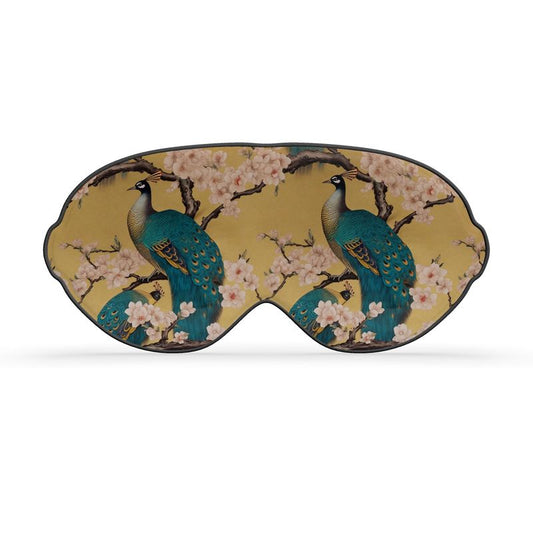 Teal Peacock Serenade Luxury Sleep Mask