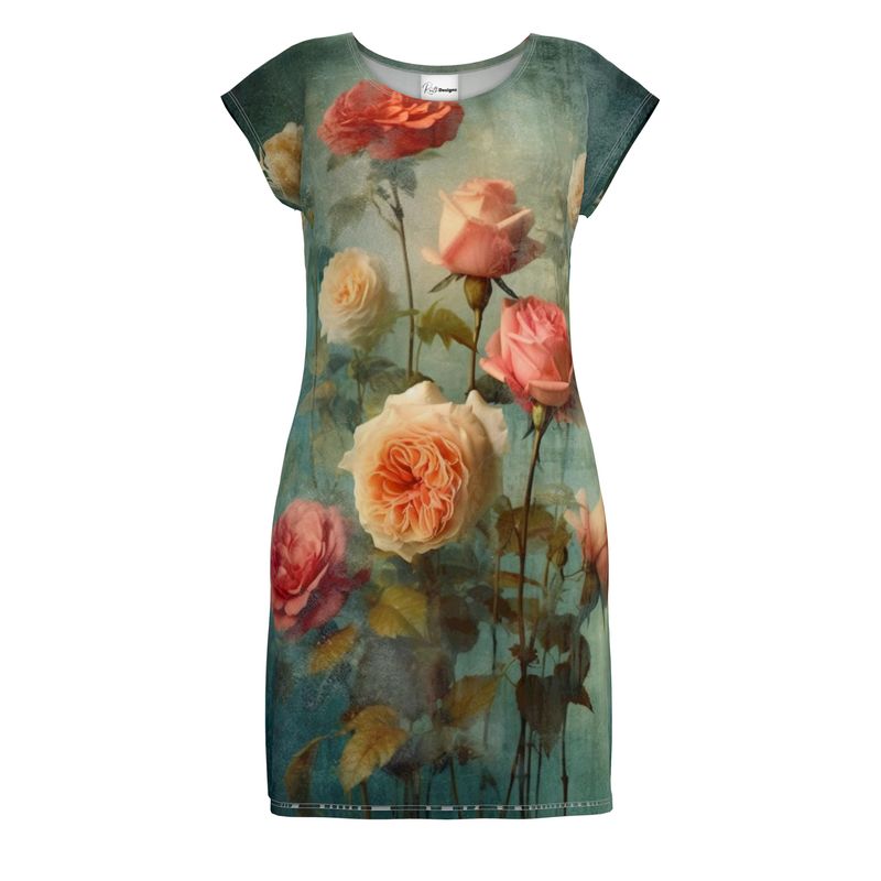 Vintage Rose Reverie Ladies Tunic T-Shirt