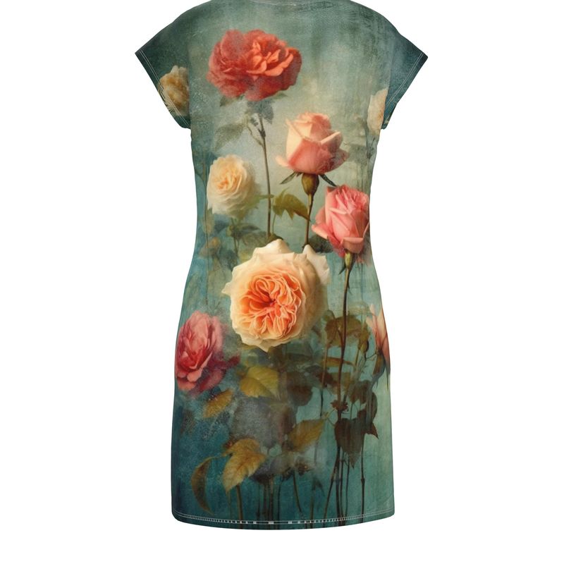 Vintage Rose Reverie Ladies Tunic T-Shirt