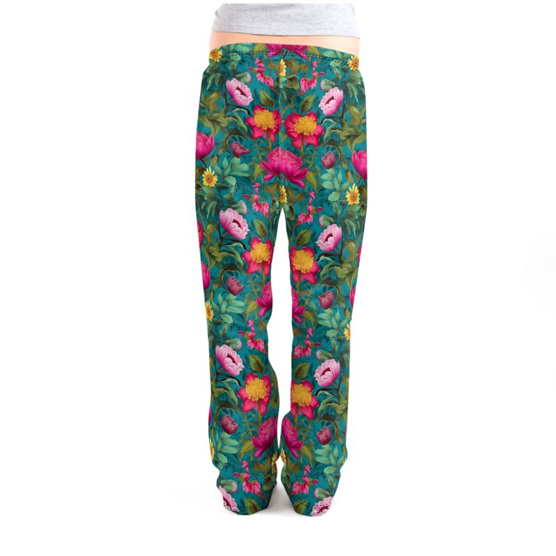 Vibrant Bloomscape Ladies Pyjama Bottoms