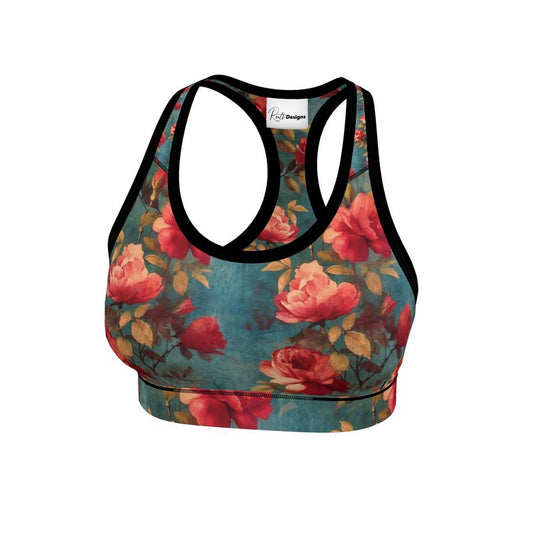 Rose Garden Reverie Sports Bra