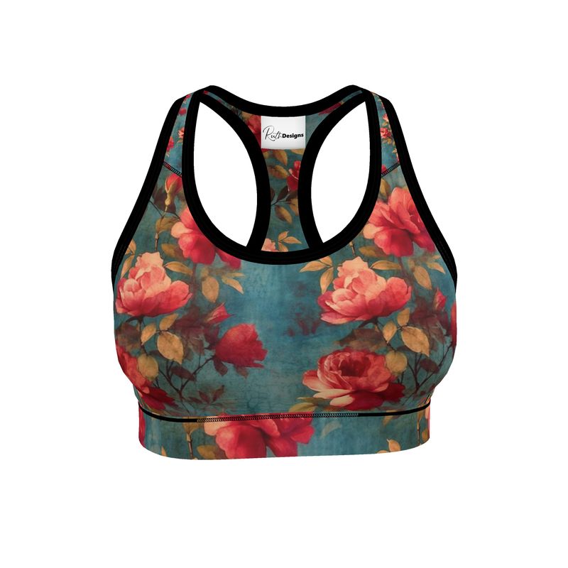 Rose Garden Reverie Sports Bra