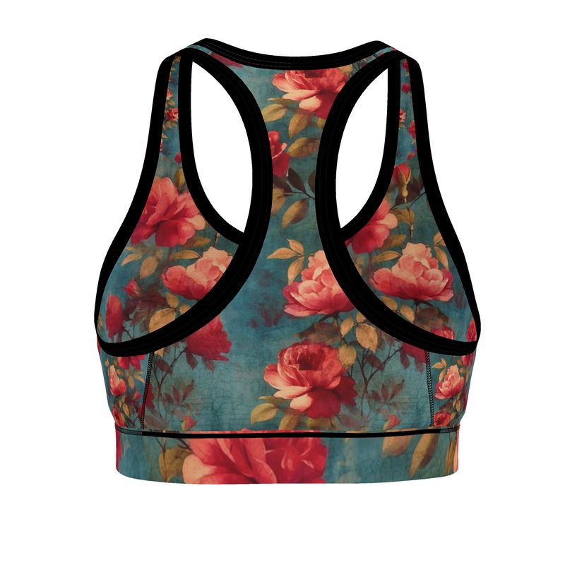 Rose Garden Reverie Sports Bra