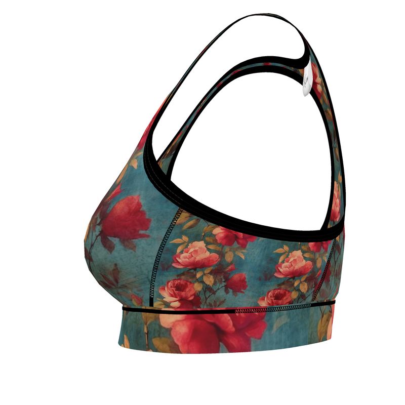 Rose Garden Reverie Sports Bra