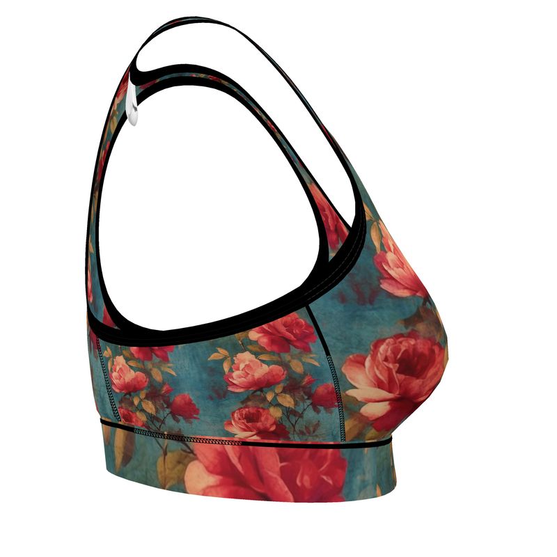 Rose Garden Reverie Sports Bra