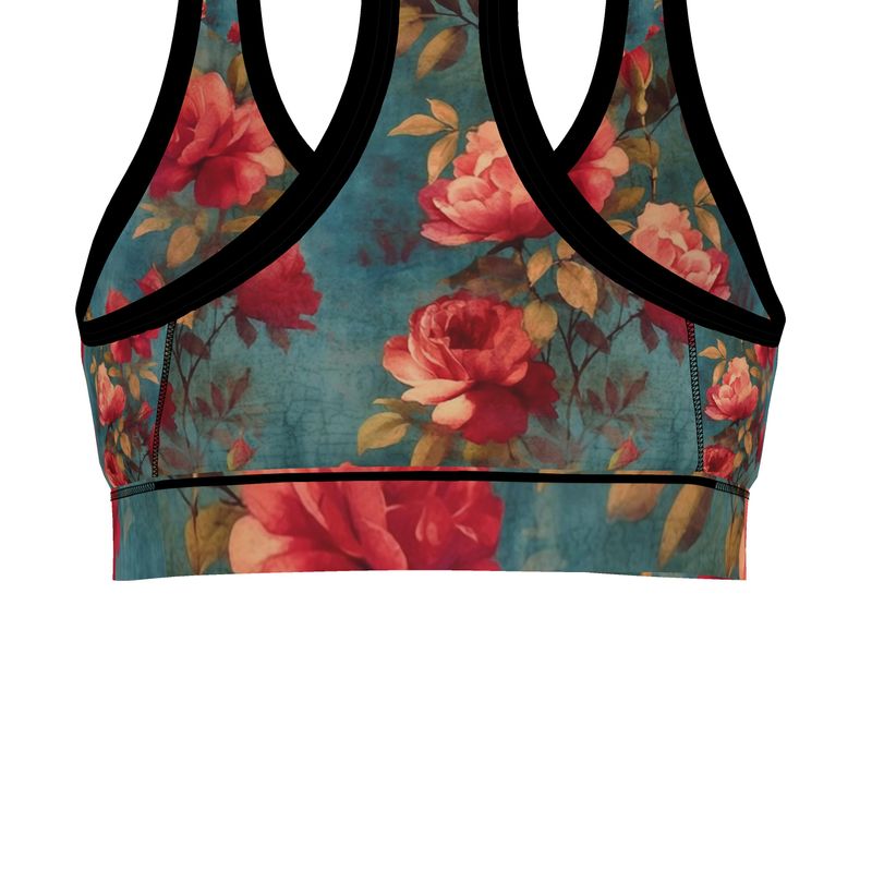 Rose Garden Reverie Sports Bra