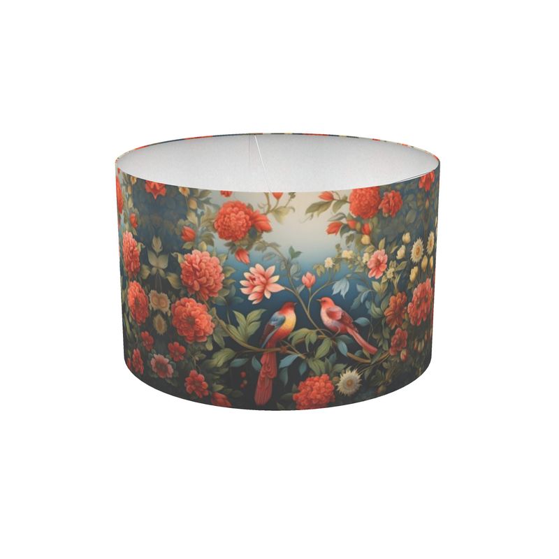 Avian Paradise Drum Lamp Shade
