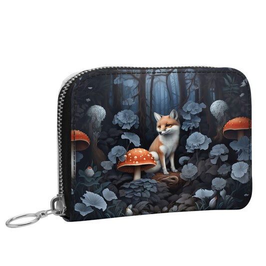 Night Fox Small Leather Zip Purse