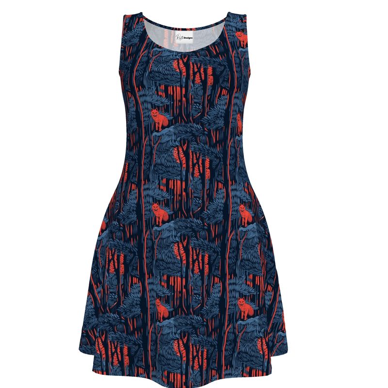 Midnight Fox Song Skater Dress