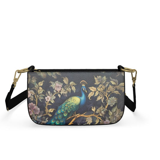 Serenity Peacock Print Zip Box Bag