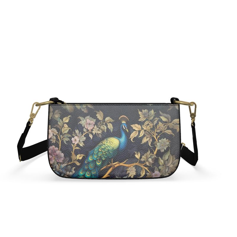 Serenity Peacock Print Zip Box Bag