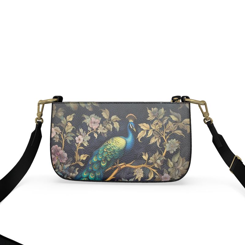 Serenity Peacock Print Zip Box Bag