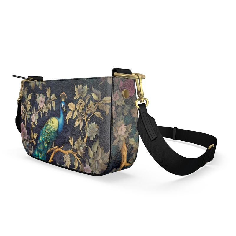 Serenity Peacock Print Zip Box Bag