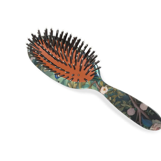 Serene Peacock Blossoms Hairbrush