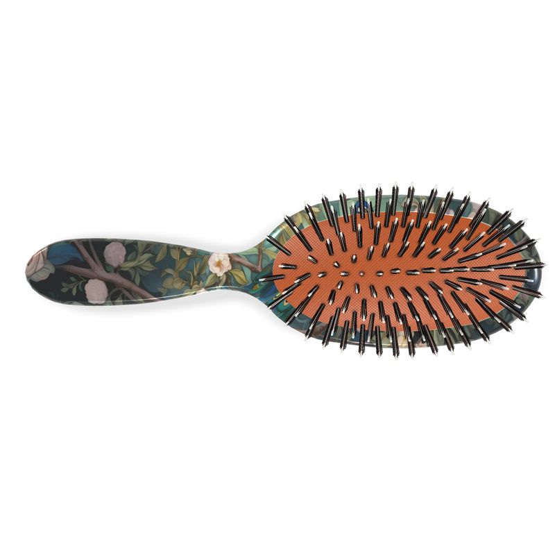 Serene Peacock Blossoms Hairbrush