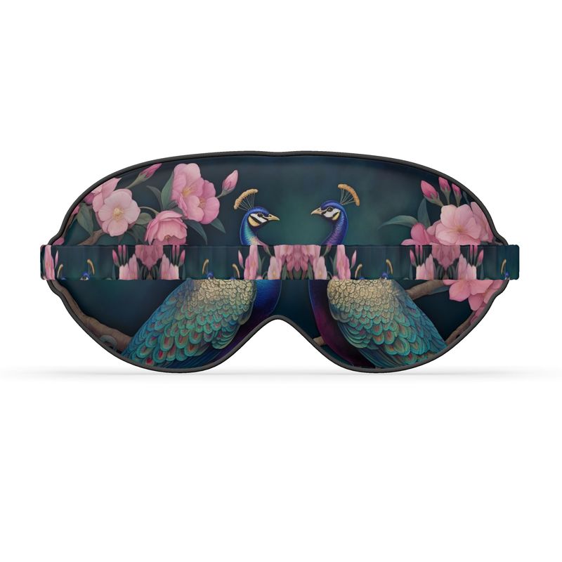 Peacock Tryst Luxury Sleep Mask