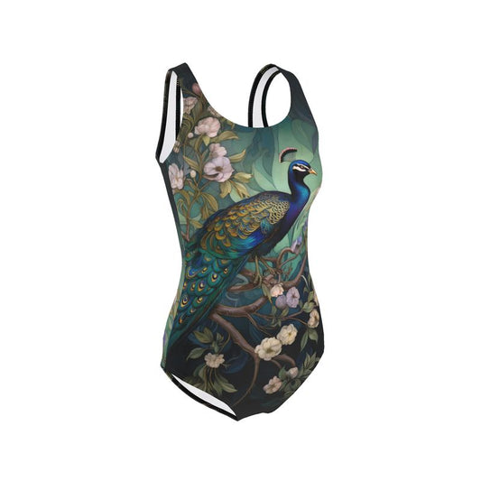 Serene Peacock Blossoms Swimsuit