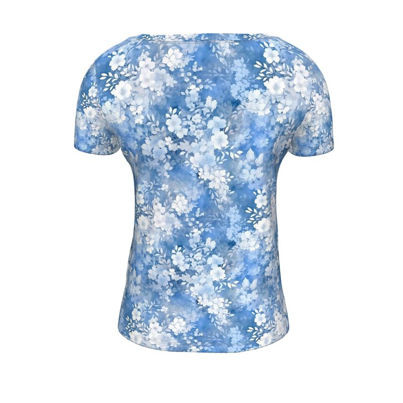 Serene Layers Floral Scoop Neck T-Shirt