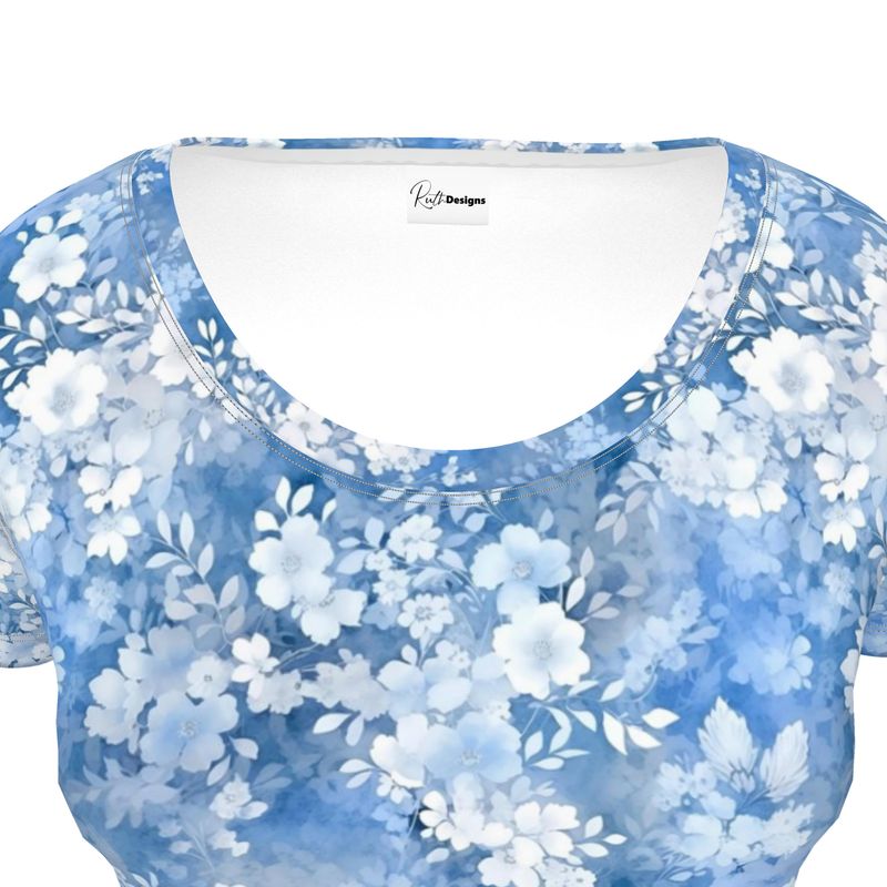 Serene Layers Floral Scoop Neck T-Shirt