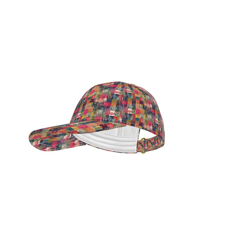 Pink Patchwork Baseball Hat