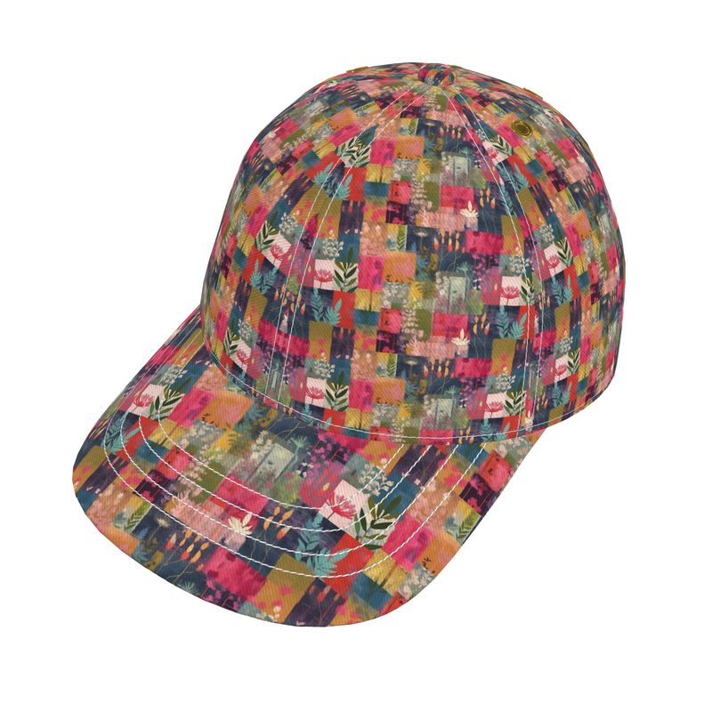 Pink Patchwork Baseball Hat