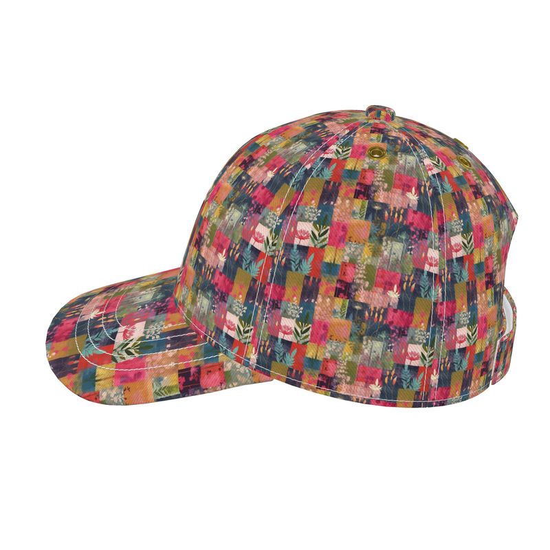 Pink Patchwork Baseball Hat