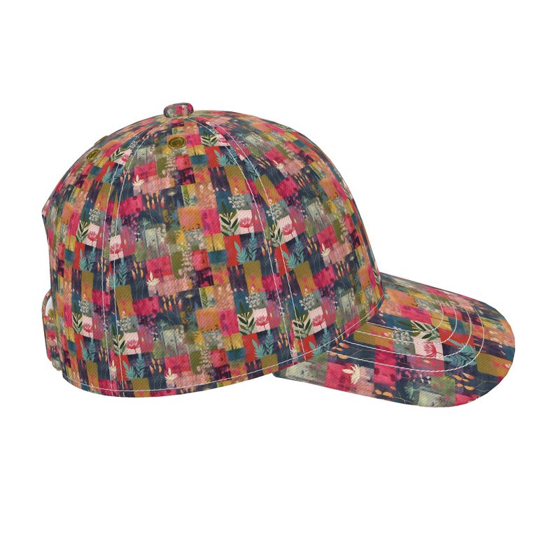 Pink Patchwork Baseball Hat