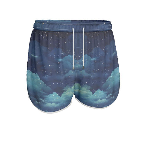 Blue Starry Night Womens Running Shorts