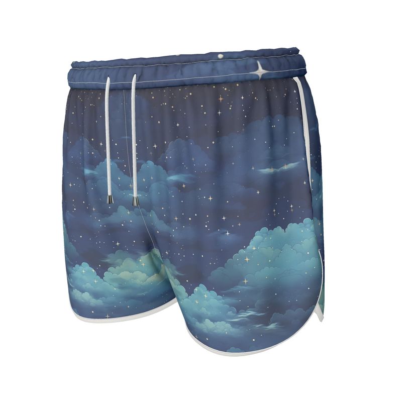 Blue Starry Night Womens Running Shorts