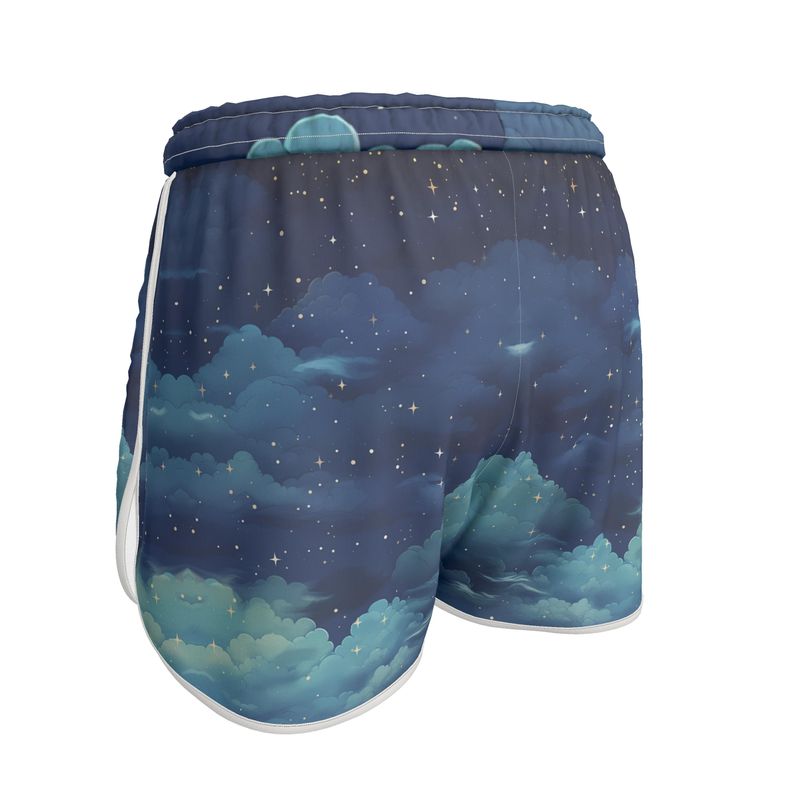 Blue Starry Night Womens Running Shorts