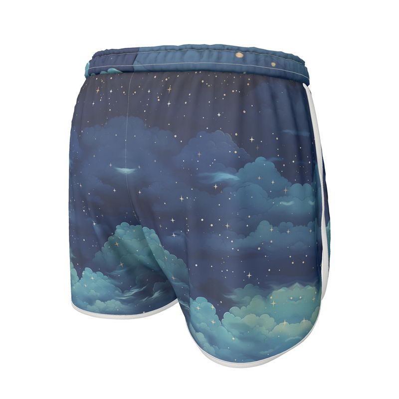 Blue Starry Night Womens Running Shorts