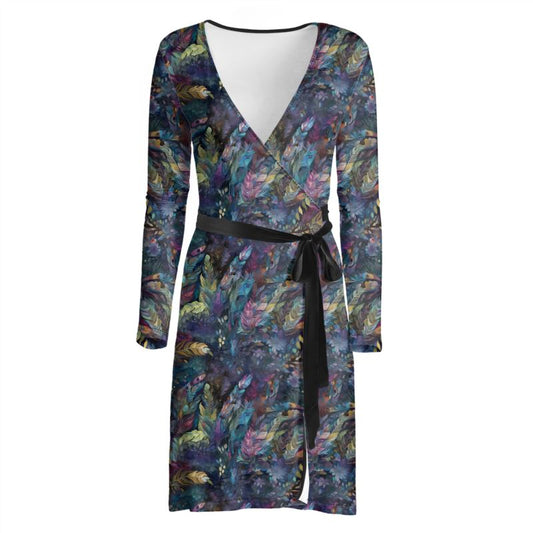 Plume Palette Wrap Dress