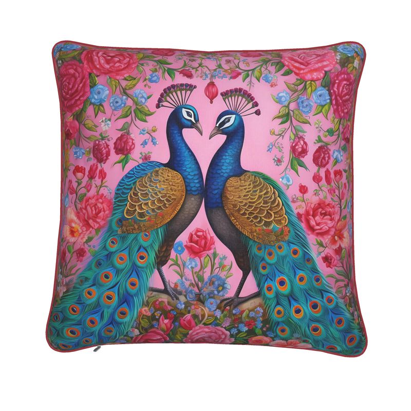 Peacocks and Posies Cushions