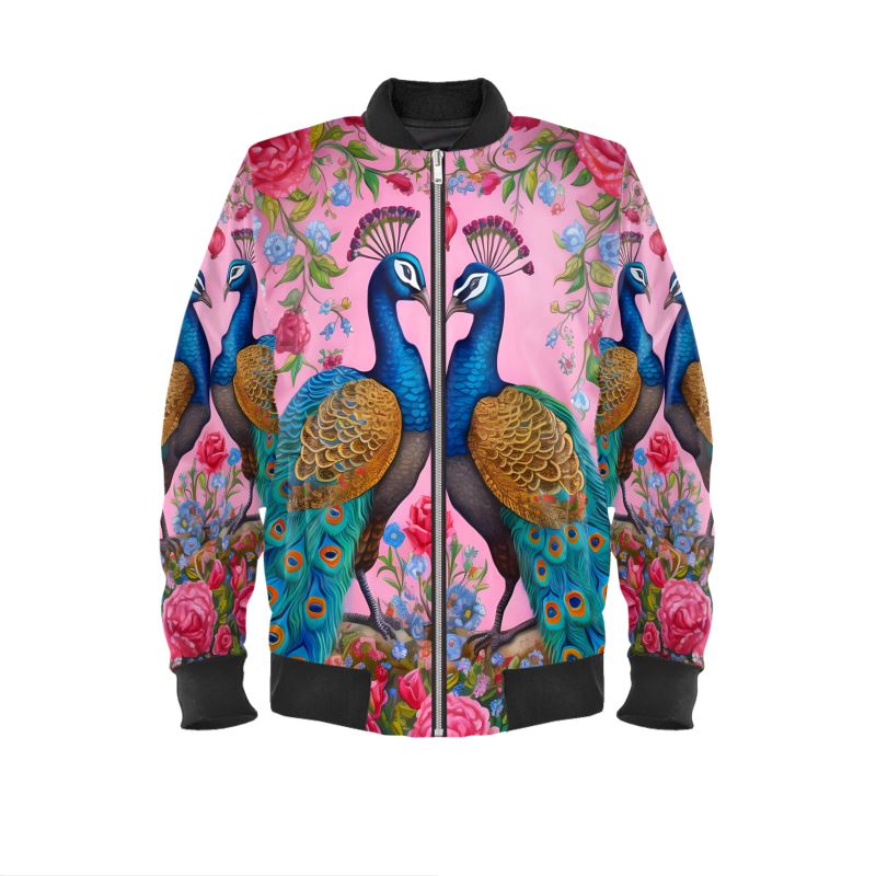 Peacocks and Posies ladies Bomber Jacket